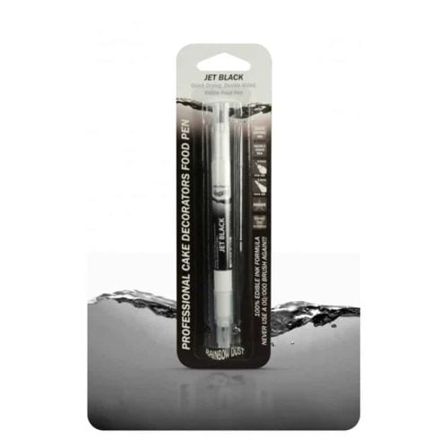 pennarello alimentare doppia punta jet back nero rainbow dust