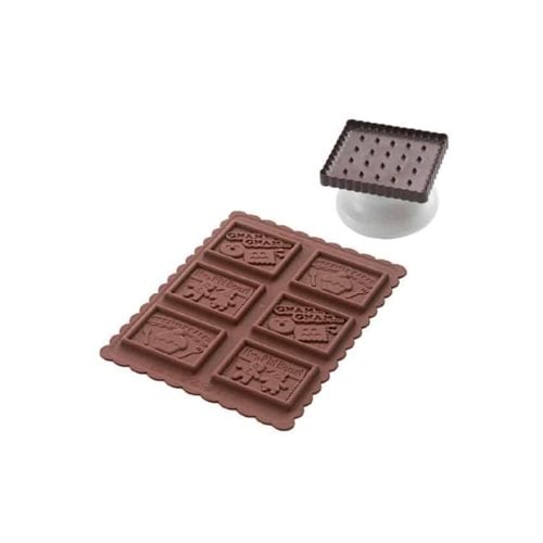 stampo biscotti silicone cookie gnam gnam ckc04 con ricettario silikomart 2