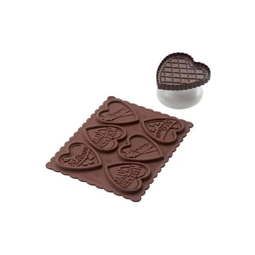 stampo biscotti silicone cookie love ckc63 slim silikomart 2