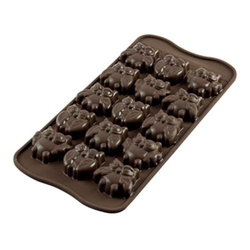 stampo silicone cioccolatini choco gufi scg26 silikomart