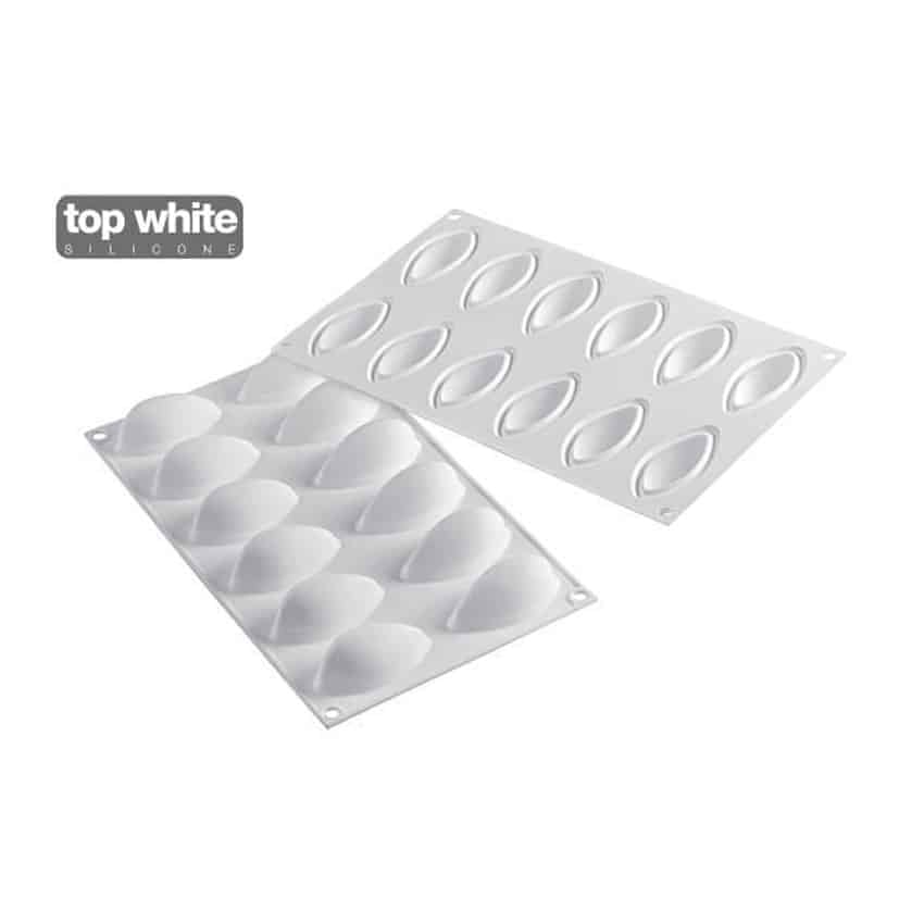 Stampo Silikomart Quenelle In Silicone Per Dolci E Cucina - 24 Forme, Senza Odori, Lavabile In Lavastoviglie - Foto 1