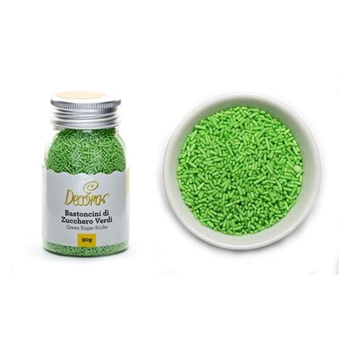 Bastoncini zucchero verdi Decora - 90 gr