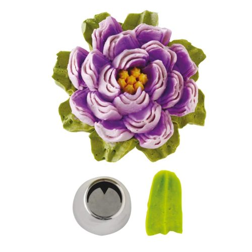 Bocchetta russa foglia con nervature n.1 Decora