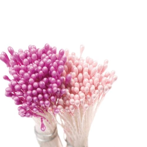 Confezione 288 pistilli viola rosa perla Decora