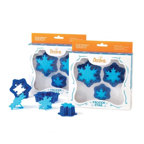Set 3 tagliapasta fiocco di neve con imprimi decori Decora