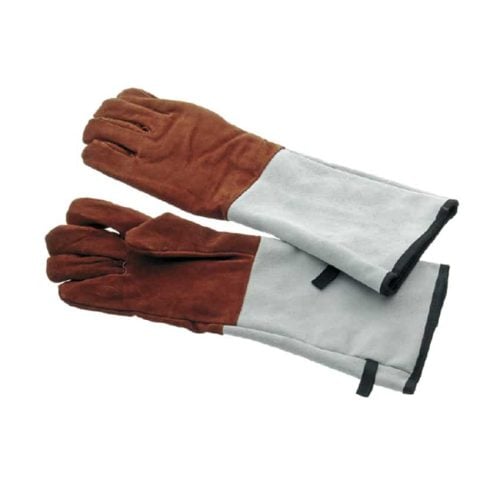 Guanti da forno 5 dita cuoio 45 x 14 cm