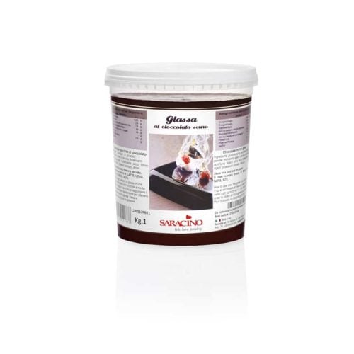 Glassa lucida al ciocolato scuro Saracino - 1 Kg