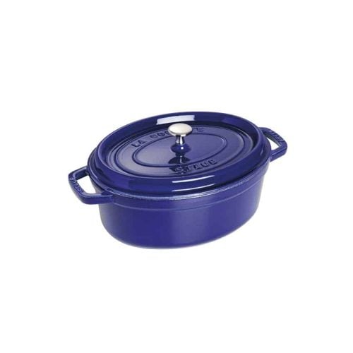 Cocotte ovale blu in ghisa smaltata Staub