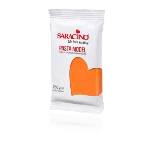 Pasta di zucchero Model arancione Saracino - 250 gr