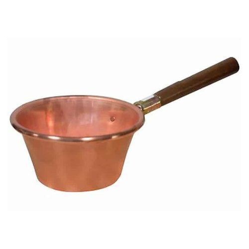 Paiolo in rame con manico in legno artigianale Conotter
