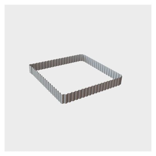 Quadrato microforato festonato 23 x h 3 cm inox de Buyer
