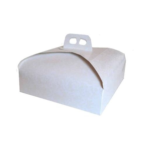 Scatola per dolci con manico h 7 cm Bianca