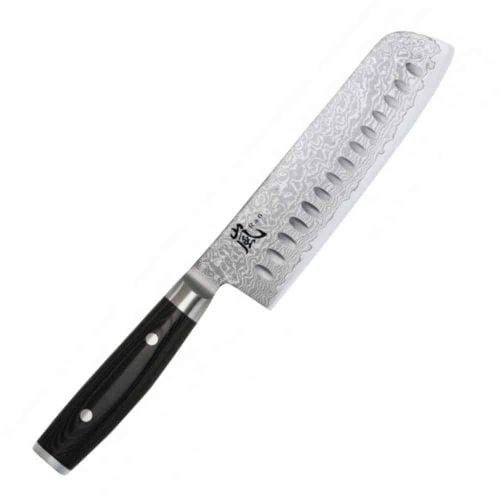 Yaxell Coltello Nakiri Alveolato Damascato serie Ran 18 cm