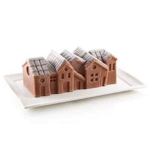 stampi in silicone winter village silikomart
