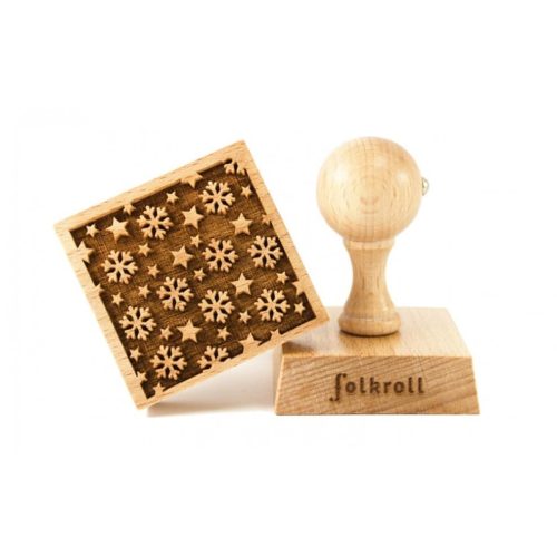 timbro biscotti stella e fiocco natale