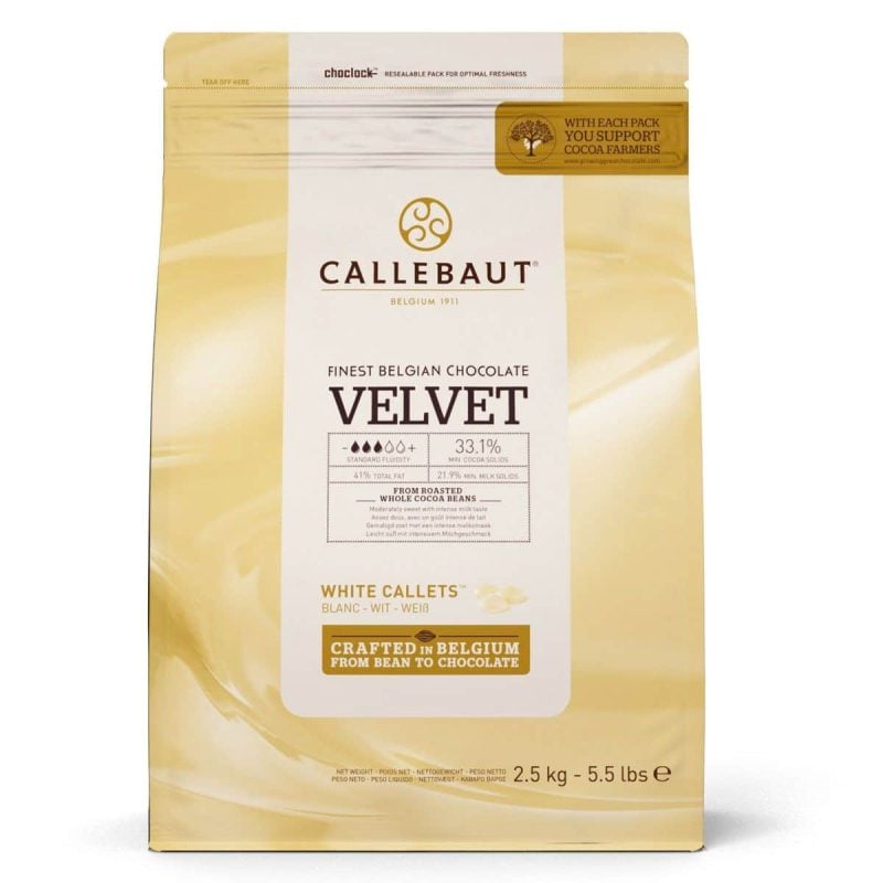 Callebaut Cioccolato Bianco Velvet in dischetti
