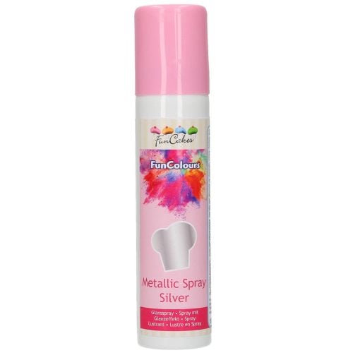 Colorante Spray Argento Metallizzato 100ml Funcakes