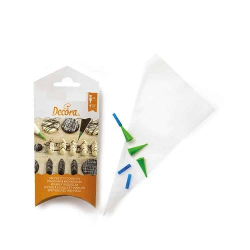 Set Sacchetti e Bocchette per Decorazioni Sottili Decora