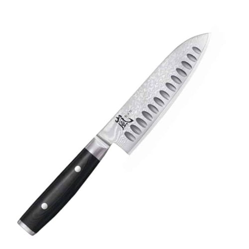 Yaxell Coltello Santoku Alveolato Damascato serie Ran 16,5 cm