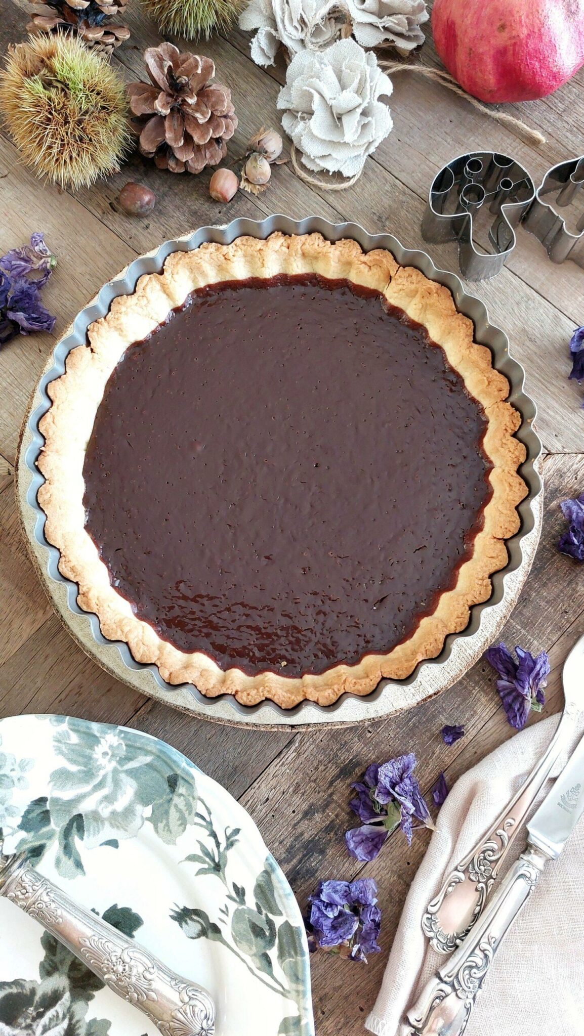 Disporre la namelaka nel guscio di frolla