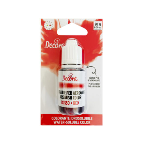 Colorante Rosso Per Aerografo 20 gr Decora
