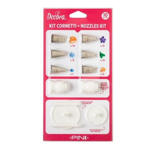 Kit 10 pz Cornetti Pink Decora