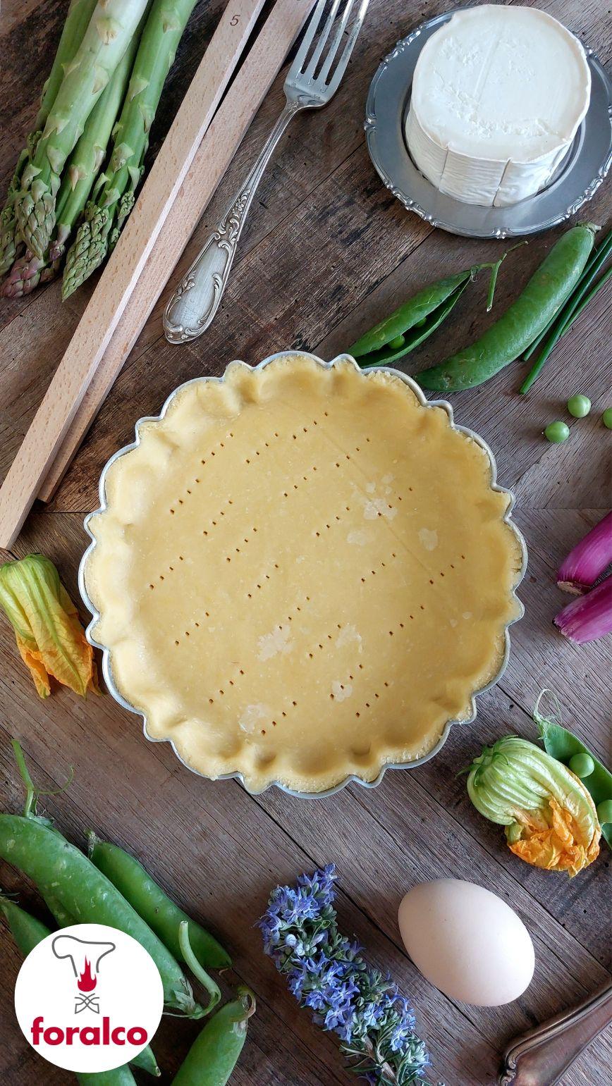 Quiche primaverile asparagi e formaggio di capra