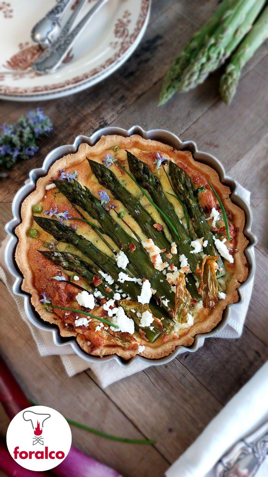 Quiche primaverile asparagi e formaggio di capra