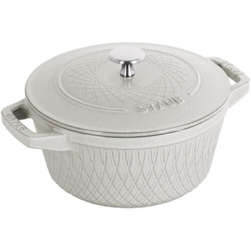 Cocotte Tonda Tartufo Bianco Twist in Ghisa Smaltata Staub