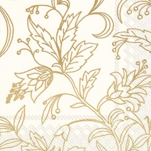 Tovaglioli di Carta Golden Flower Cream