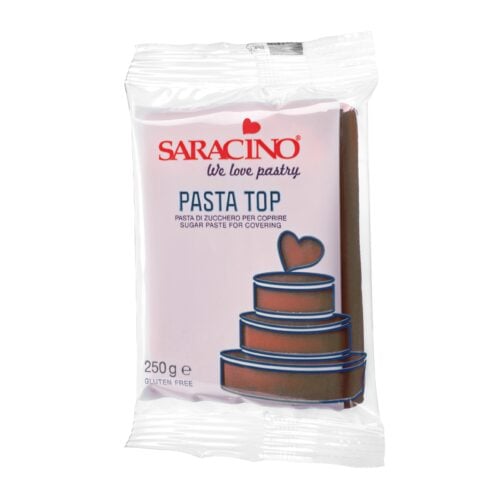 Pasta di Zucchero Top Marrone da Copertura Saracino - 250 g