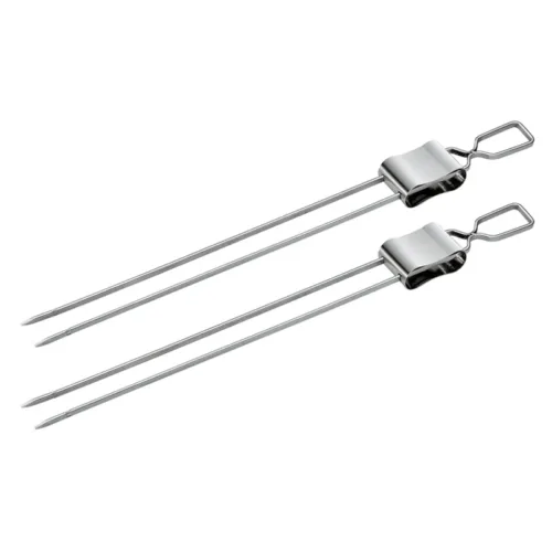 Spiedini per BBQ Doppi in acciaio inox set 2 pz