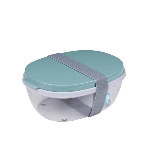 Salad Box Ellipse Green in Resina