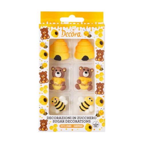 Cf. 6 Decorazioni in Zucchero Honey
