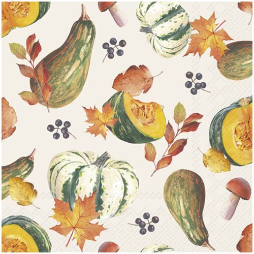 Tovaglioli di Carta Fall Harvest Cream 33x33