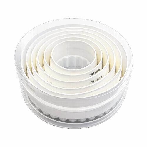 set 7 stampini lisci e festonati 3,8 9,8 cm